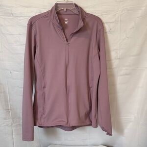 LEG3ND Women’s XL Warm Up Jacket Mauve Color Thumb Holes at Sleeves